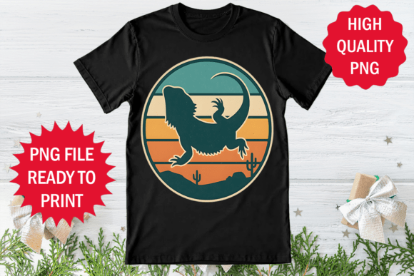 Bearded Dragon Lover Retro Style T-Shirt: A Graphic Asset for Creative Projects