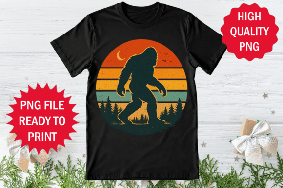 Bigfoot Retro Design 70s T-Shirt Graphics