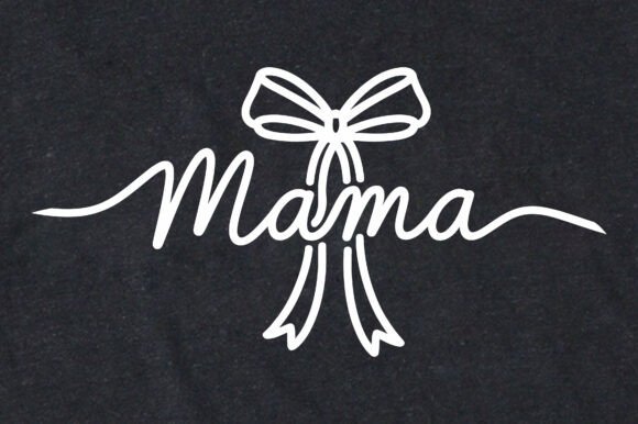 Cute Mama Bow Png Svg for T-Shirt Designs & Graphics