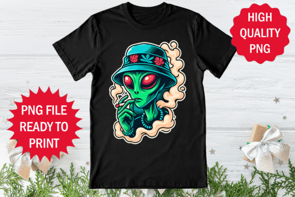 Funny Alien Face Design: A Versatile Graphics Asset for T-Shirt Designs