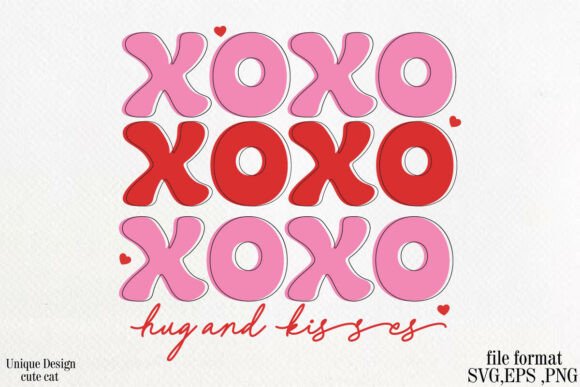 Funny Valentine's Day Xoxo SVG PNG for T-Shirt Designs and Graphics