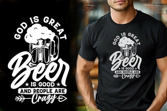 GOD is GREAT BEER is GOOD: A Versatile T-Shirt Design for Publishers