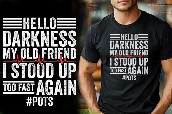 Hello Darkness My Old Friend: A Versatile T-Shirt Graphics Design