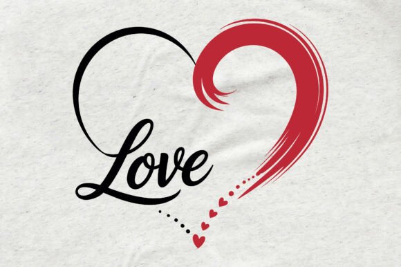 Love Heart Valentine's Day Graphics for T-Shirt Designs