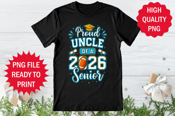 Proud Uncle of 2026 T-Shirt PNG Graphics