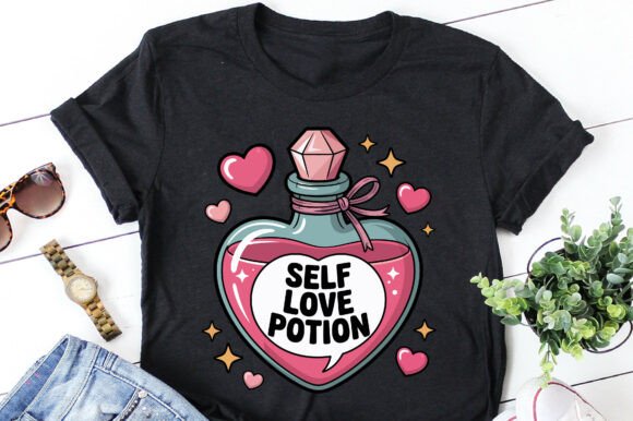 Self Love Potion Valentine's Day Graphics for T-Shirts