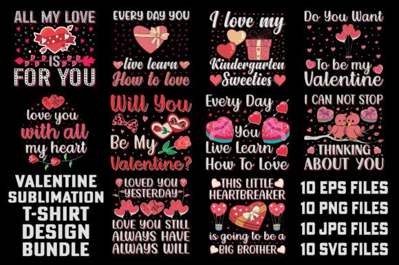 Valentine Sublimation T-Shirt Bundle: A Graphics Must-Have