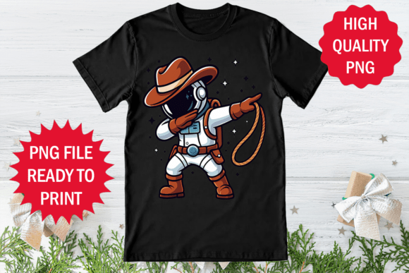 Western Style Cowboy Astronaut Graphics & T-Shirt Designs